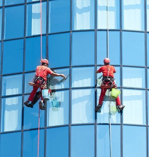 Мытье фасадов промальпинистами в Чите